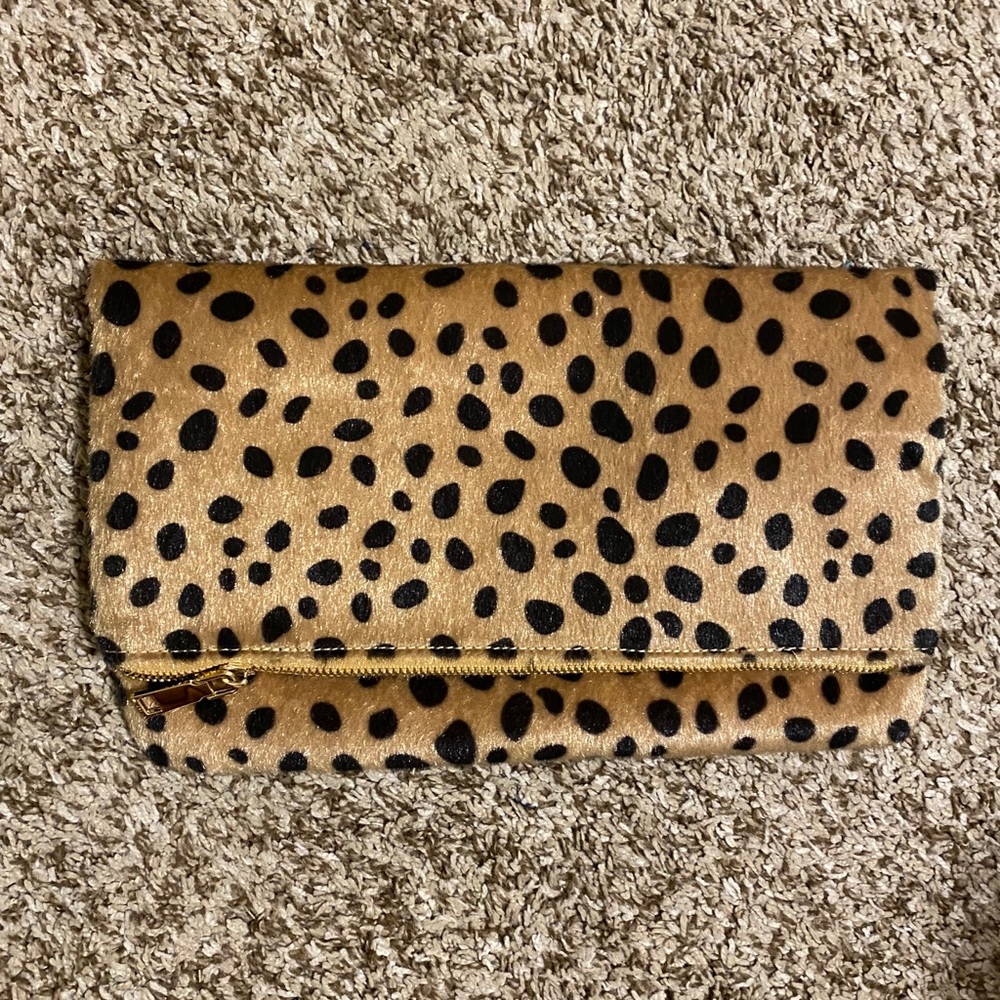 Cheetah print clutch